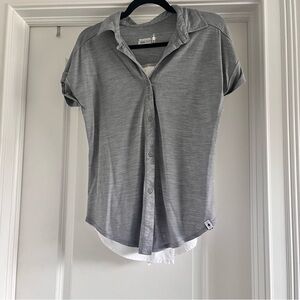 Smartwool Everyday Travel Top oversized XS gray Colorblock